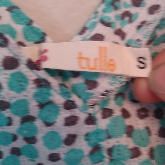 Tulle Drawstring Waist Blouse - Picture 5 of 7